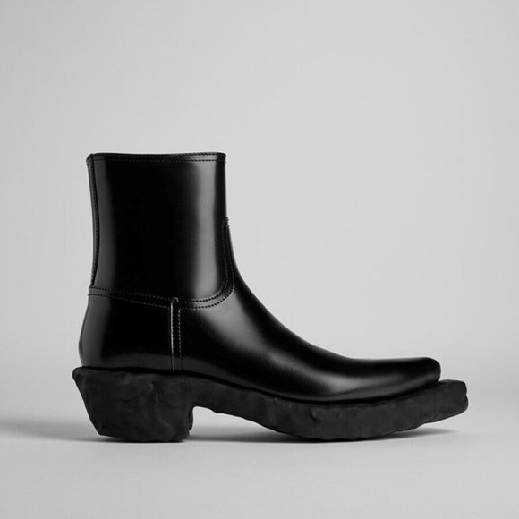 New! CAMPERLAB Venga Western Boot Size 38 EU 7.5 US Black Leather Womens DD338 - Picture 1 of 6